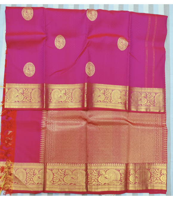 Picture of Arni Silk Half Fine Zari Saree With Blouse