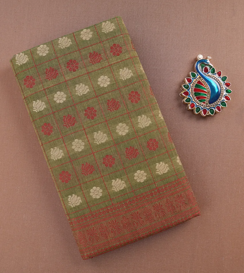 Picture of 80SX80S PMK 1000 BUTTA COTTON SAREES