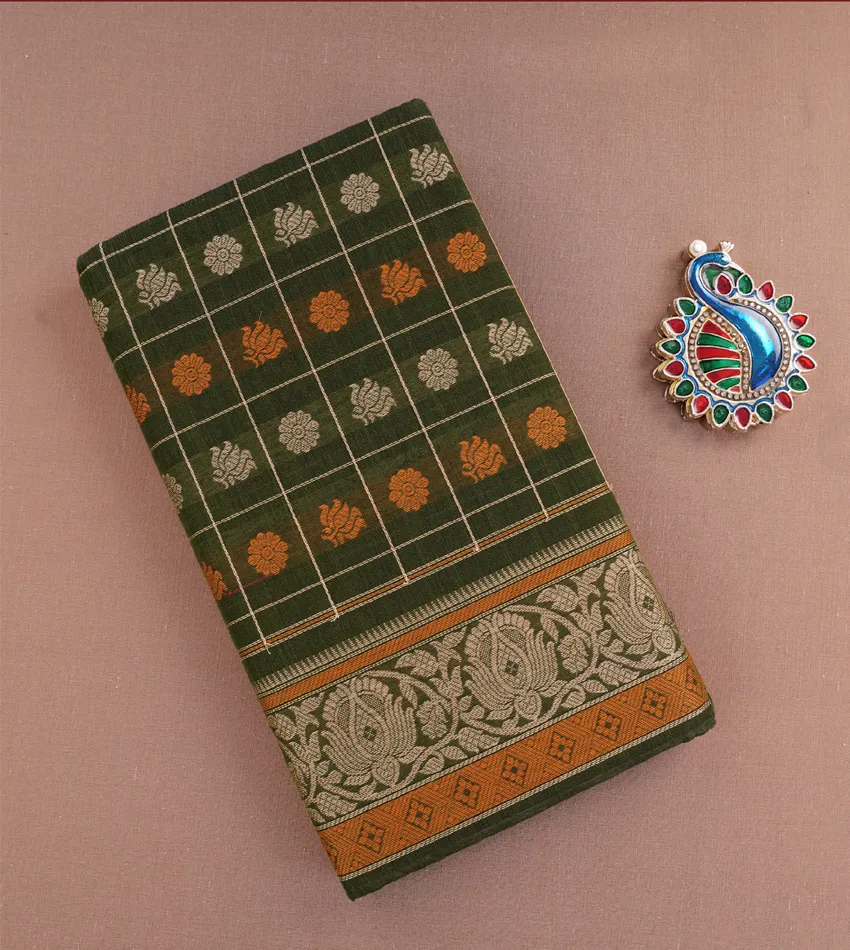 Picture of 80SX80S PMK 1000 BUTTA COTTON SAREES