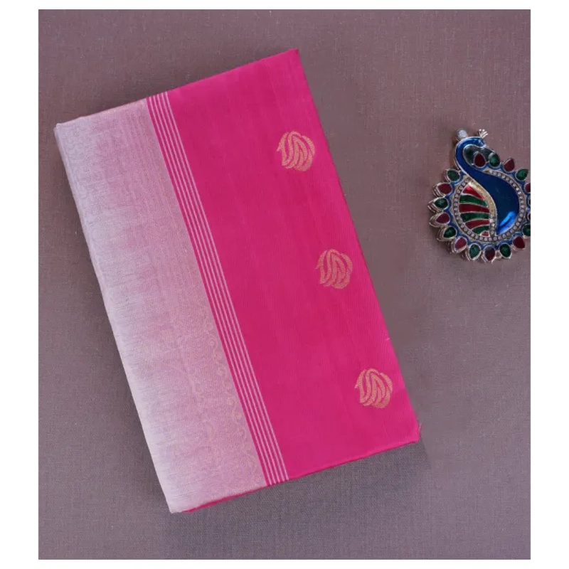 Picture of Arni Silk Half Fine Zari Saree With Blouse